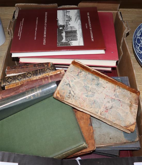 A quantity of 18th and 19th century books relating to Kent and Sussex
